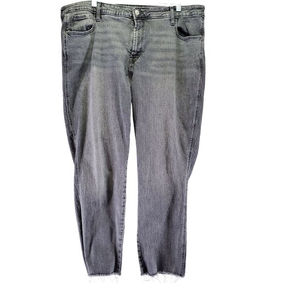 Old Navy Jeans Womens 18 Petite Gray High-Rise Vintage Slim Denim - Picture 1 of 9